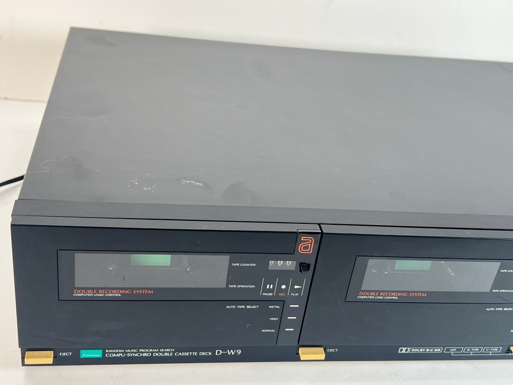 Sansui D-W9 Dual Cassette Deck, Untested
