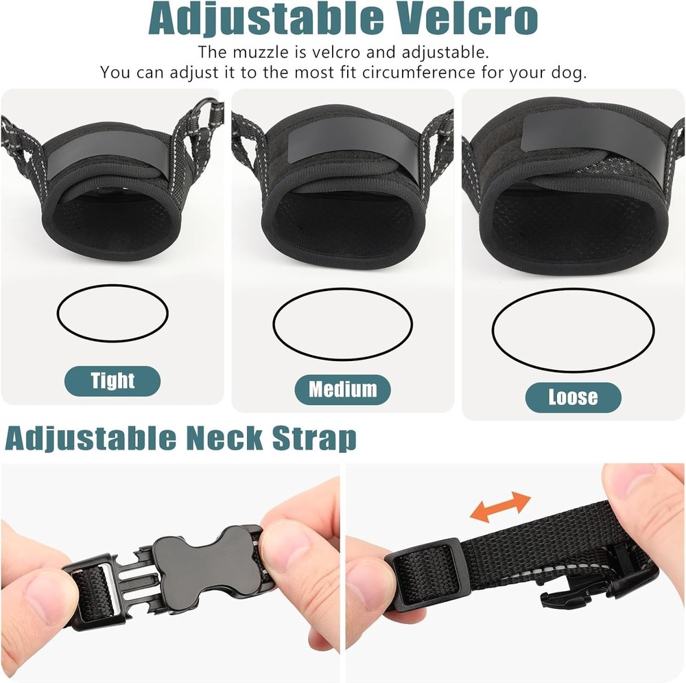 Comfortable Puppy Muzzle in XL - Breathable Mesh for Safe Training & Control