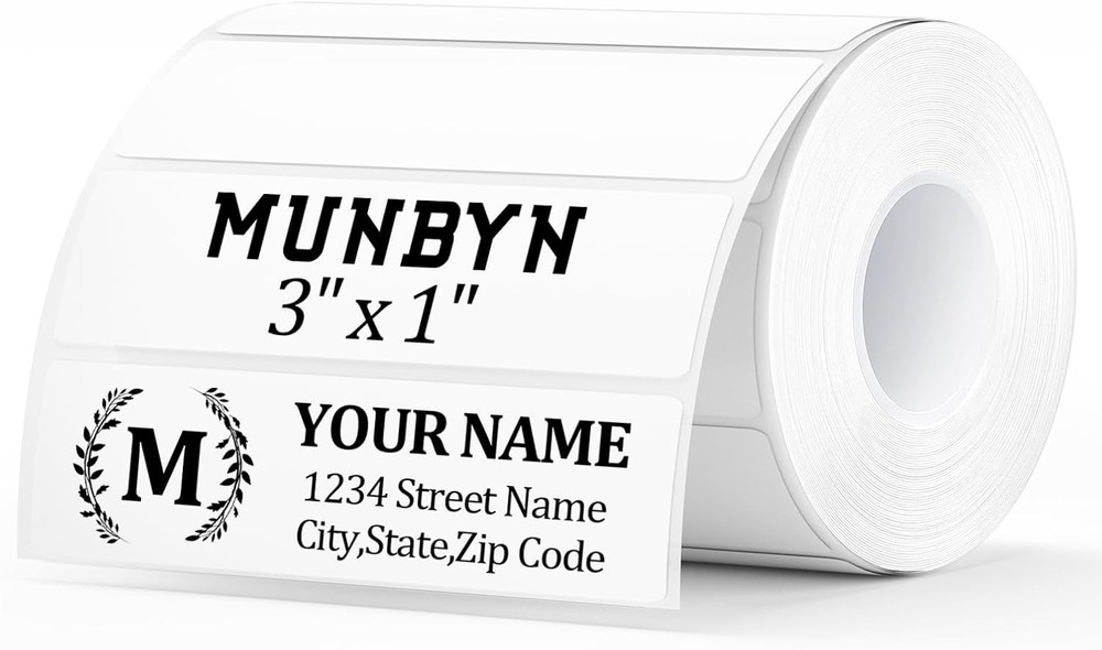 MUNBYN 4” X 2” Direct Thermal Labels, Printer Stickers, 4x2", White