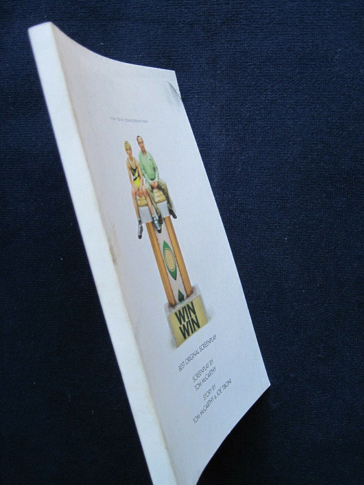 WIN WIN - OSCAR CONSIDERATION SCRIPT - PB, First Appearance in Book Form, 1st Ed