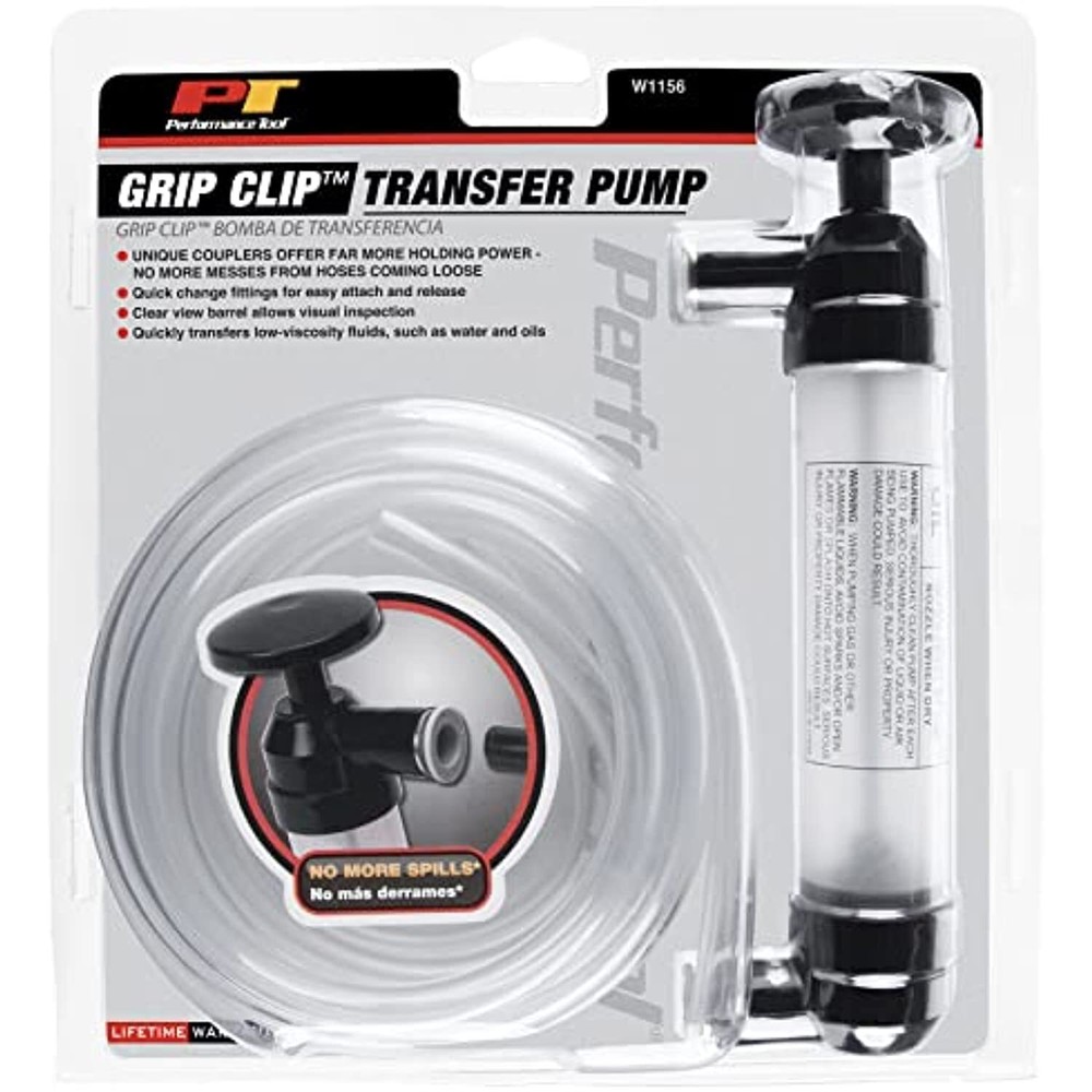 Performance Tool W1156 Grip Clip Transfer Pump/ Siphon Fluid Transfer Pump Kit