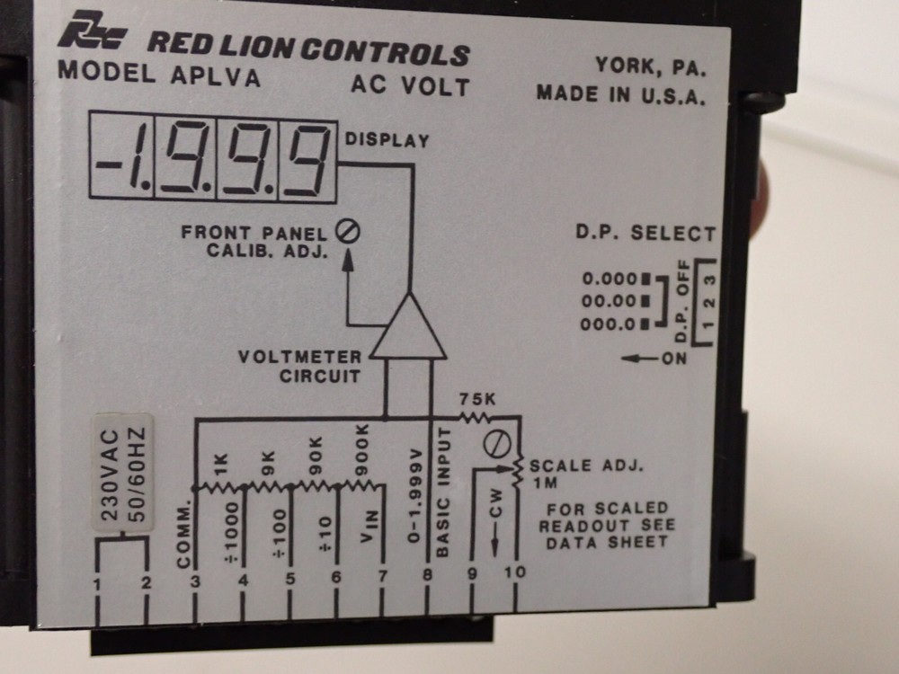 APLVA410 RED LION APOLLO CURRENT METER CONTROL NEW