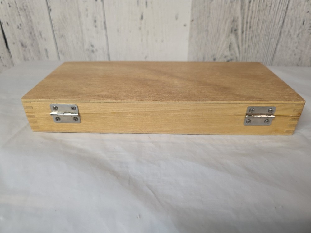 Wooden Microscope Box 50 Slides Prepared Slide Storage Case