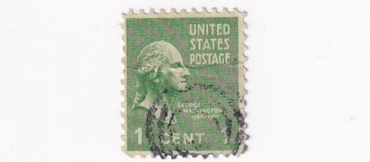 STAMP US SCOTT 804 "Washington" 1 CENT 1938 USED FANCY CANCEL - A
