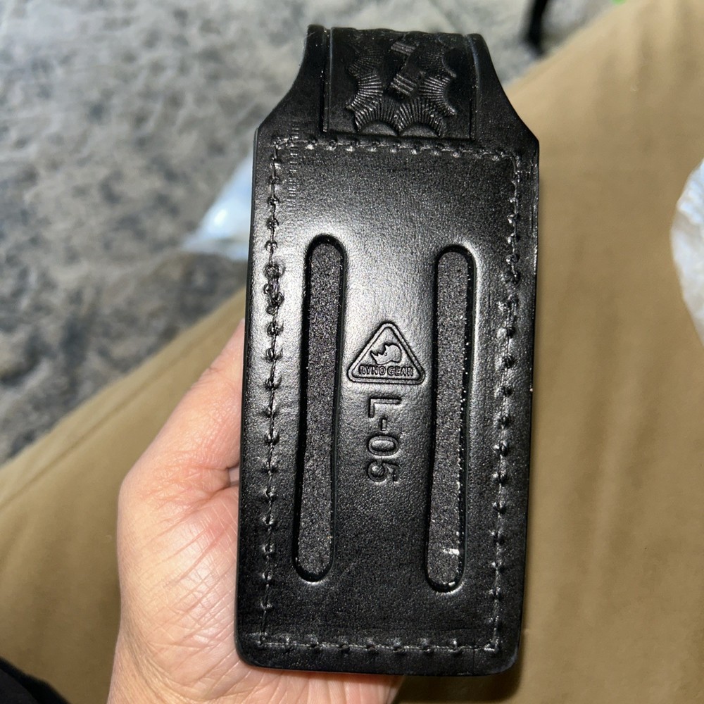 First Class Leather Basket Weave Small Pepper Spray Holder