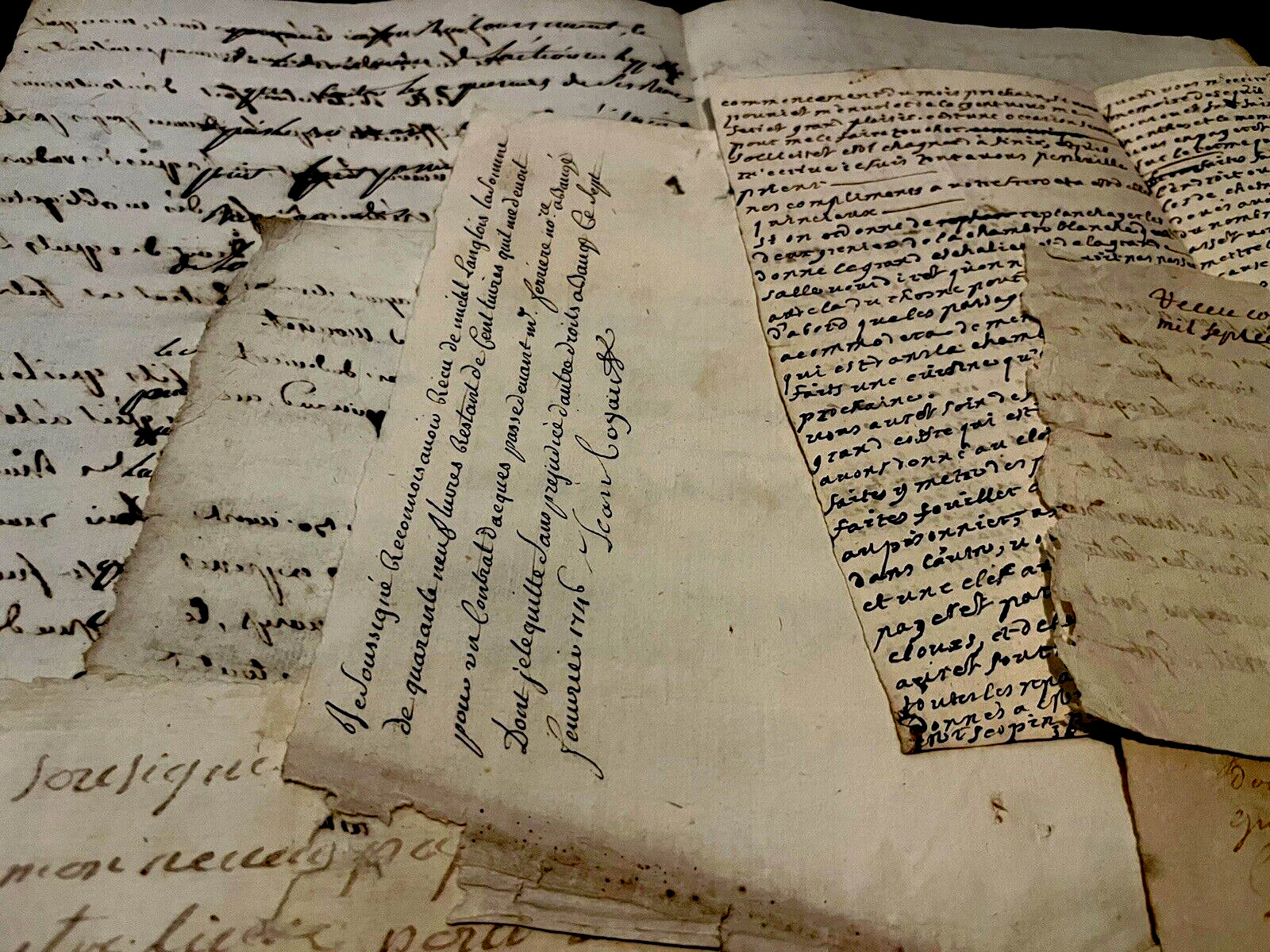 EPHEMERA LOT - Collection of Old Documents, Letters, Papers, Manuscripts Etc