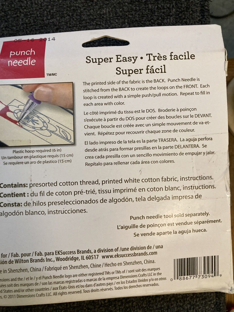 Dimensions 'Home Sweet Home' Punch Needle Kit new