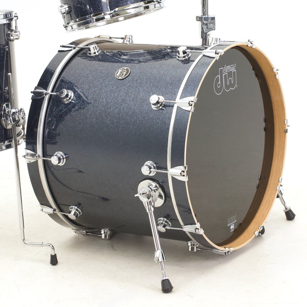DW Drums Performance Series Cherry Ltd. Ed. 4-pc Shell Pack in Black Sparkle
