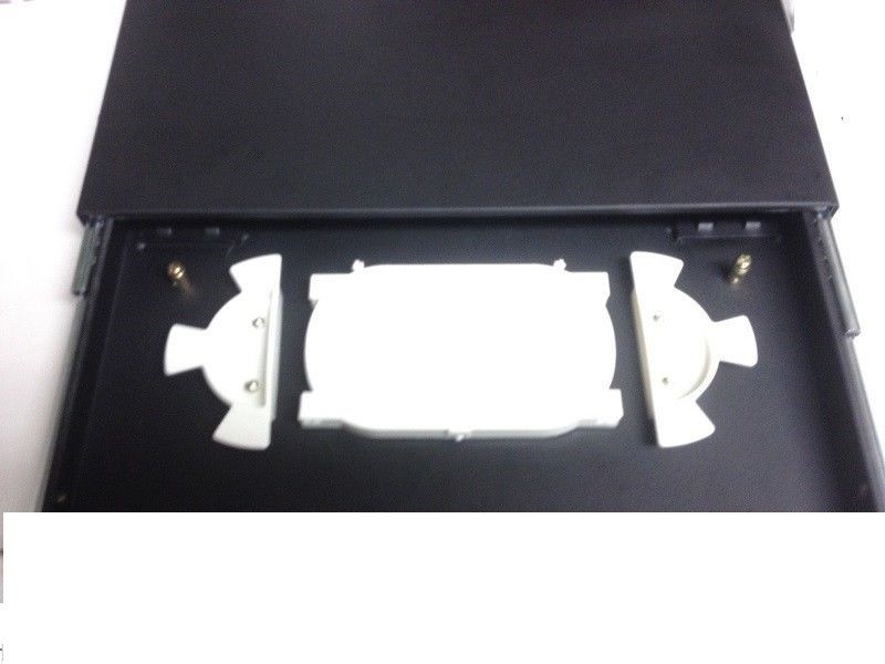 Fiber Optic Patch Panel,1U,Rackmount,12 Port Loaded LC Duplex-4596