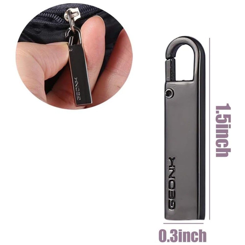 Zipper Pull Tab Replacement Metal Zipper Handle Mend Fixer Easy Use Backpack ...