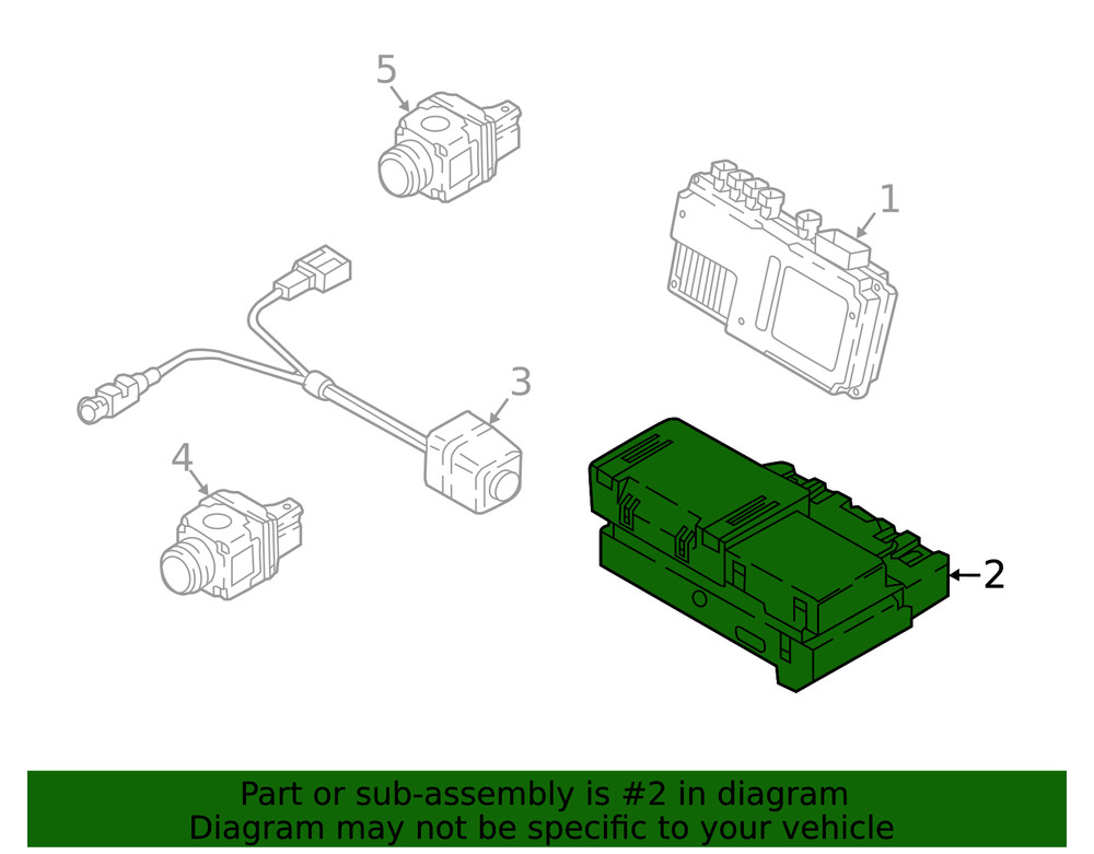 Genuine Audi Parking Aid System Control Module Bracket 80A-907-297