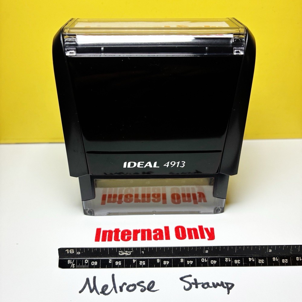 Internal Only Rubber Stamp Red Ink Self Inking Ideal 4913