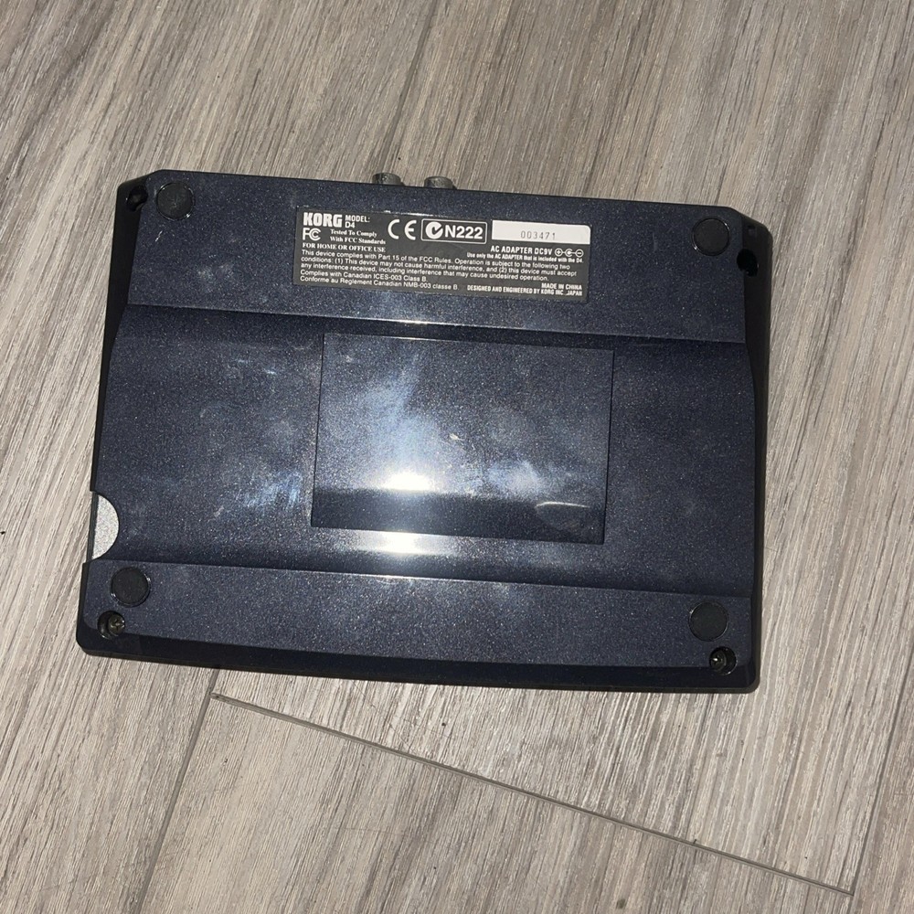 KORG D4 Digital Recorder Compact 4-track Recorder Not Tested