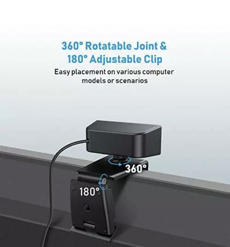 [Upgraded] Webcam with Microphone, 1080P HD Webcam, USB Plug