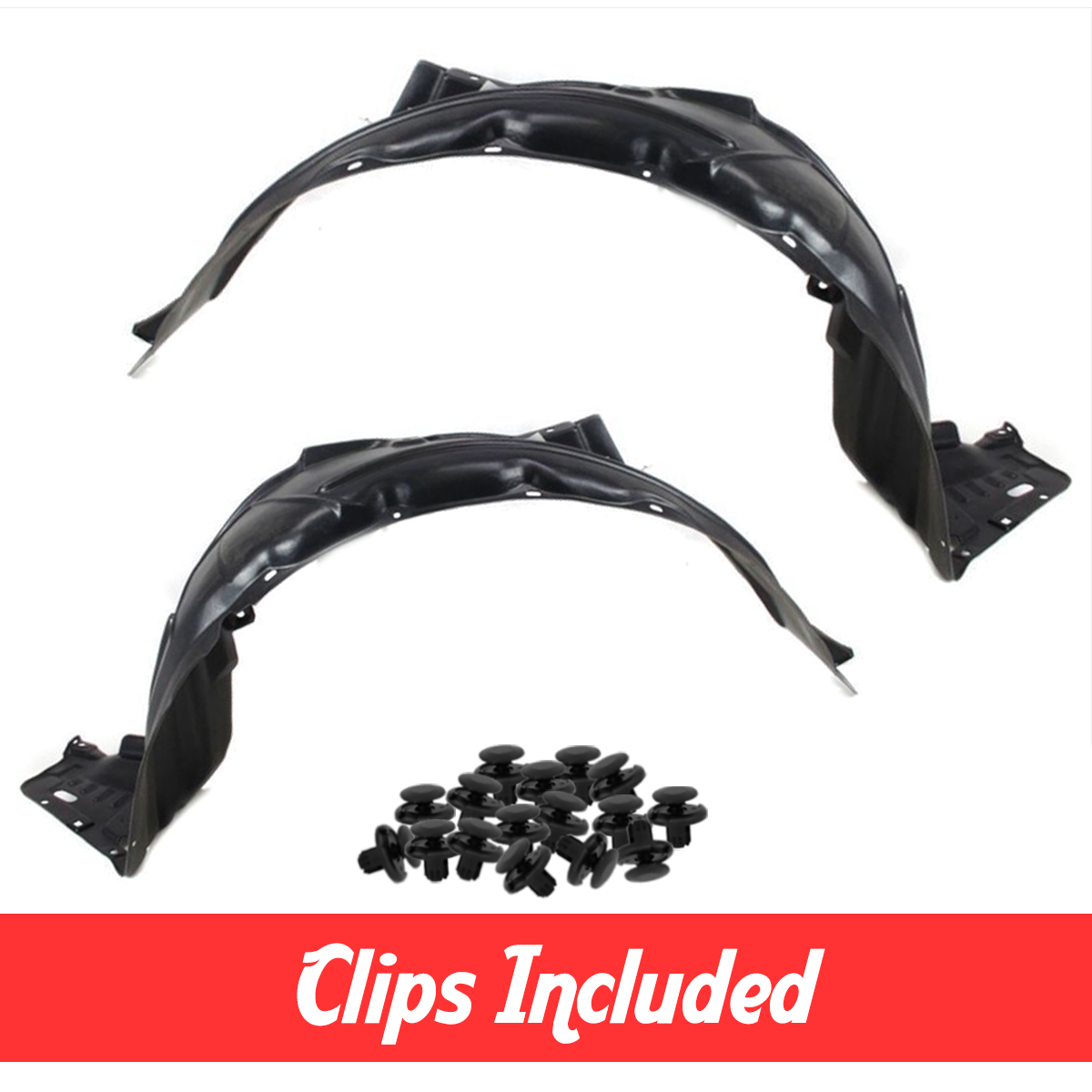 Front Fender Liner Set w/ Clips For 2006-2008 Acura TSX AC1248121 AC1249121