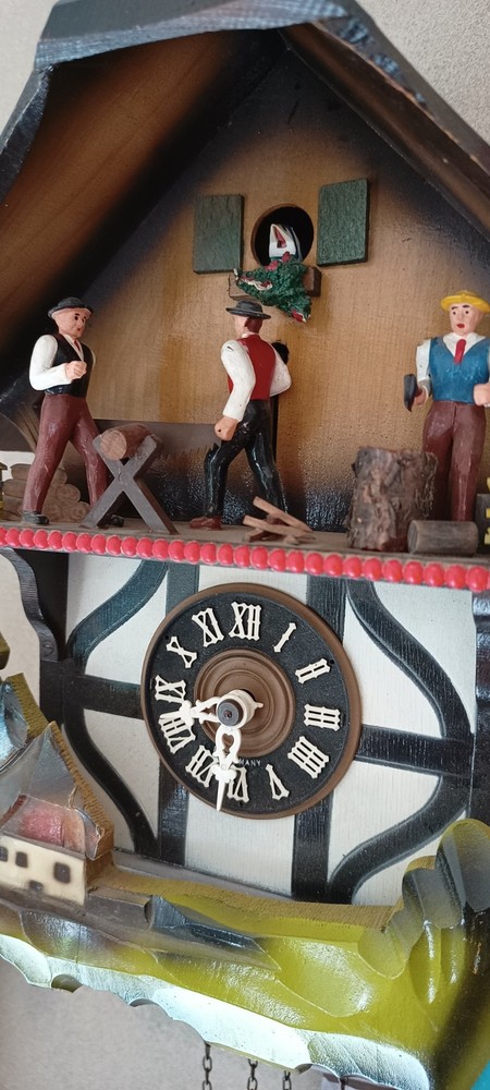 Black Forest West Germany Log splitter cuckoo clock