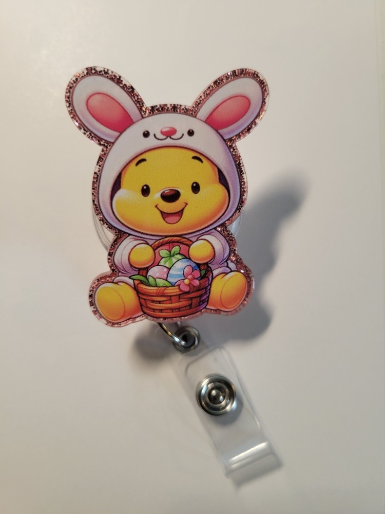 Pooh Easter Retractable Badge Reel
