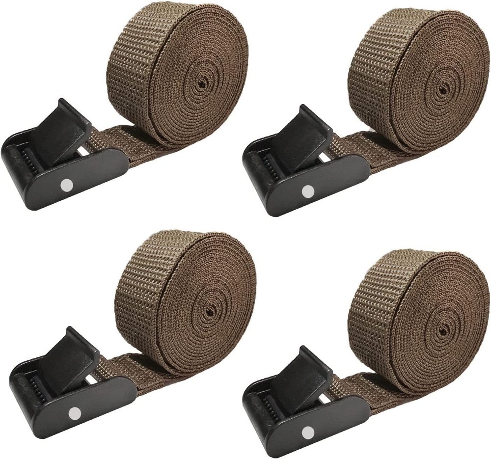 4 Pack Trail & Game Camera Mount Tree Straps with Snap, 185cm, Green