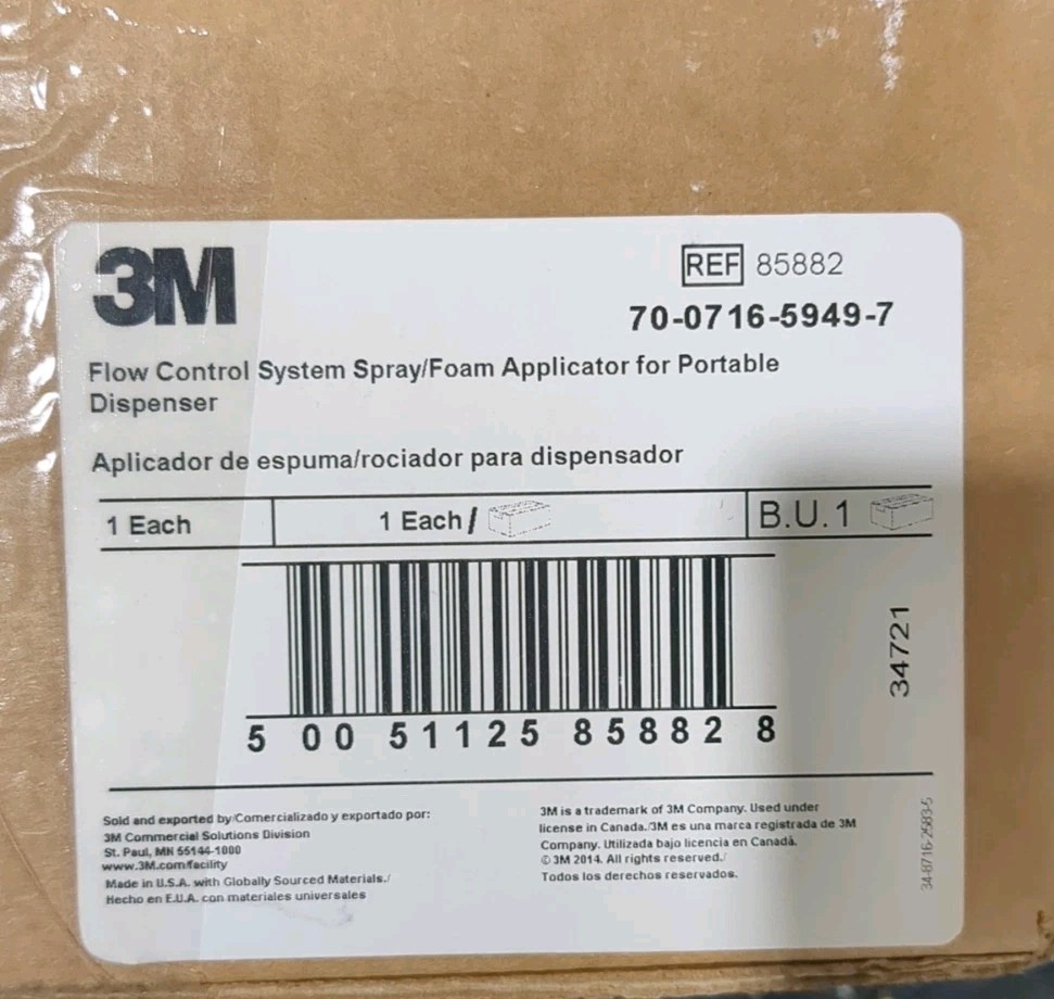 3M™ Flow Control Spray/Foam Applicator For Portable Dispenser, Clear