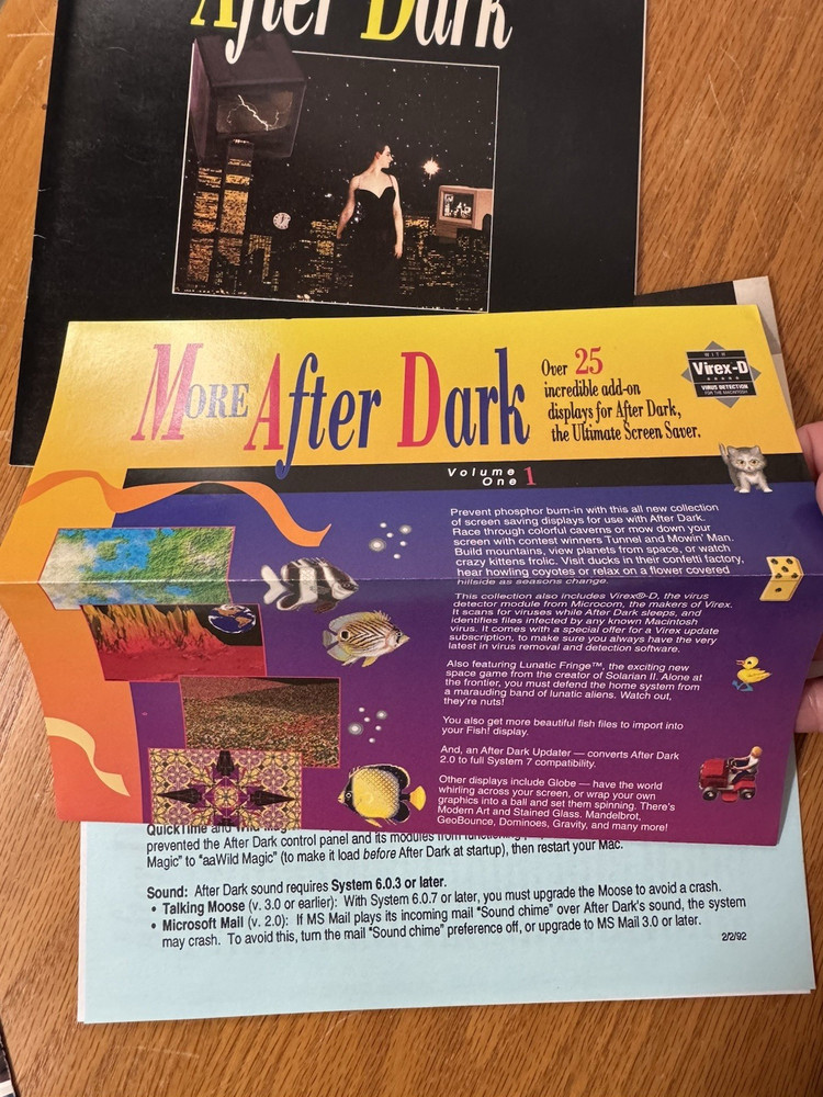 After Dark Ultimate Screen Saver 1990 Apple Mac 3.5" Floppy Disk PC Complete