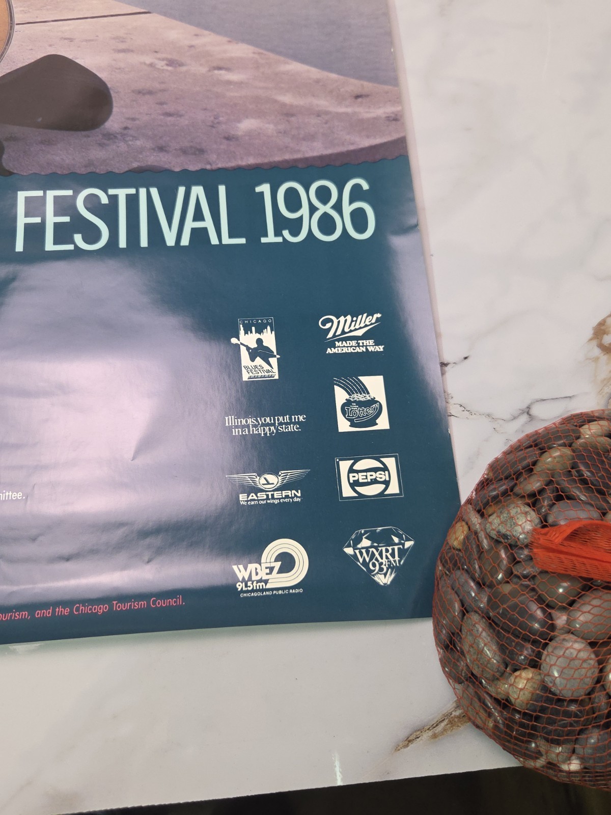 CHICAGO BLUES FESTIVAL 1986 ORIGINAL POSTER 24" X 18" ROLLED NEW CONDITION