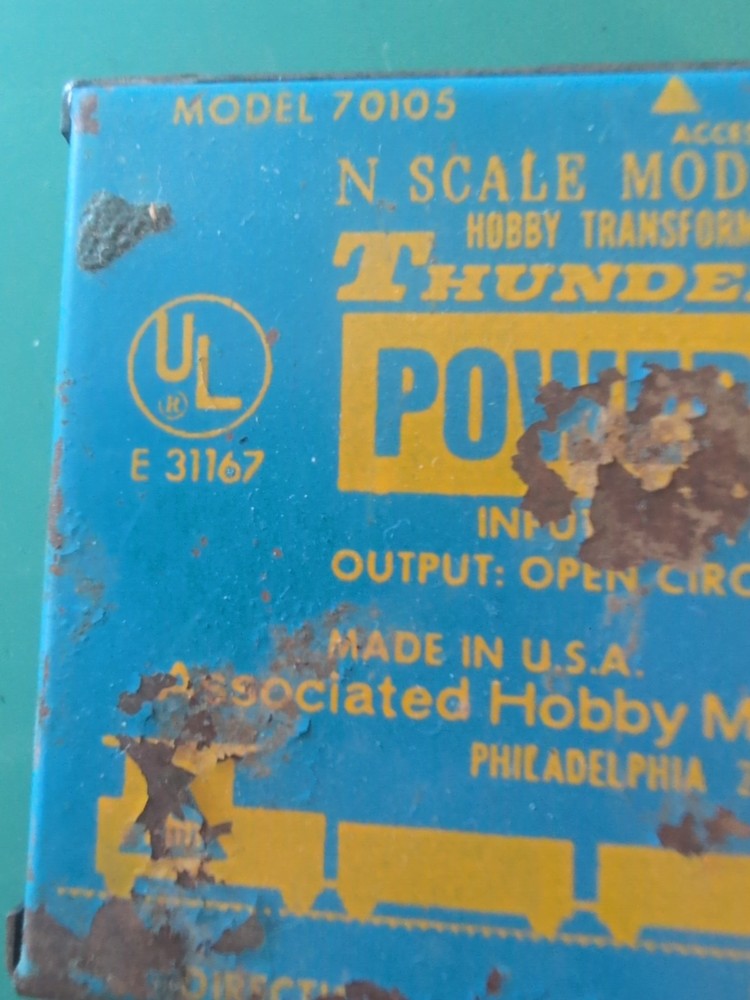 N Scale AHM Thunder Line Power Pack Transformer 70105 Untested