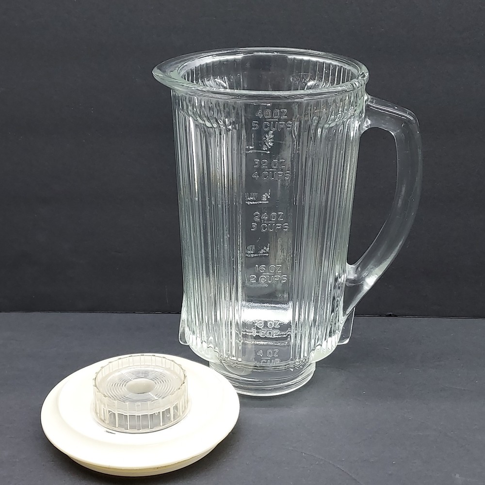Waring Blender Replacement 14BL16 Solid Glass Pitcher 5C/40oz/ 1L w/ Cap ONLY