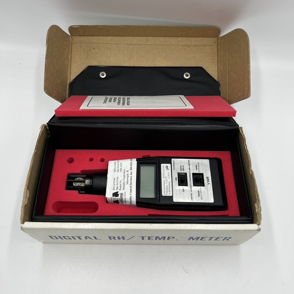 TRACEABLE VWR DIGITAL HUMIDITY TEMPERATURE METER SENSOR (262-1)