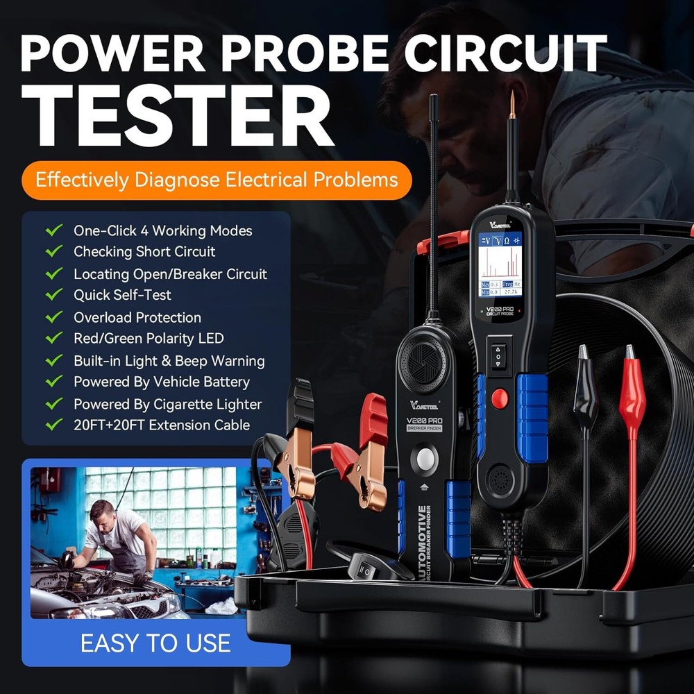 12V 24V Car Electrical Circuit Tester Powerscan Probe AVOMeter Diagnostic Tools