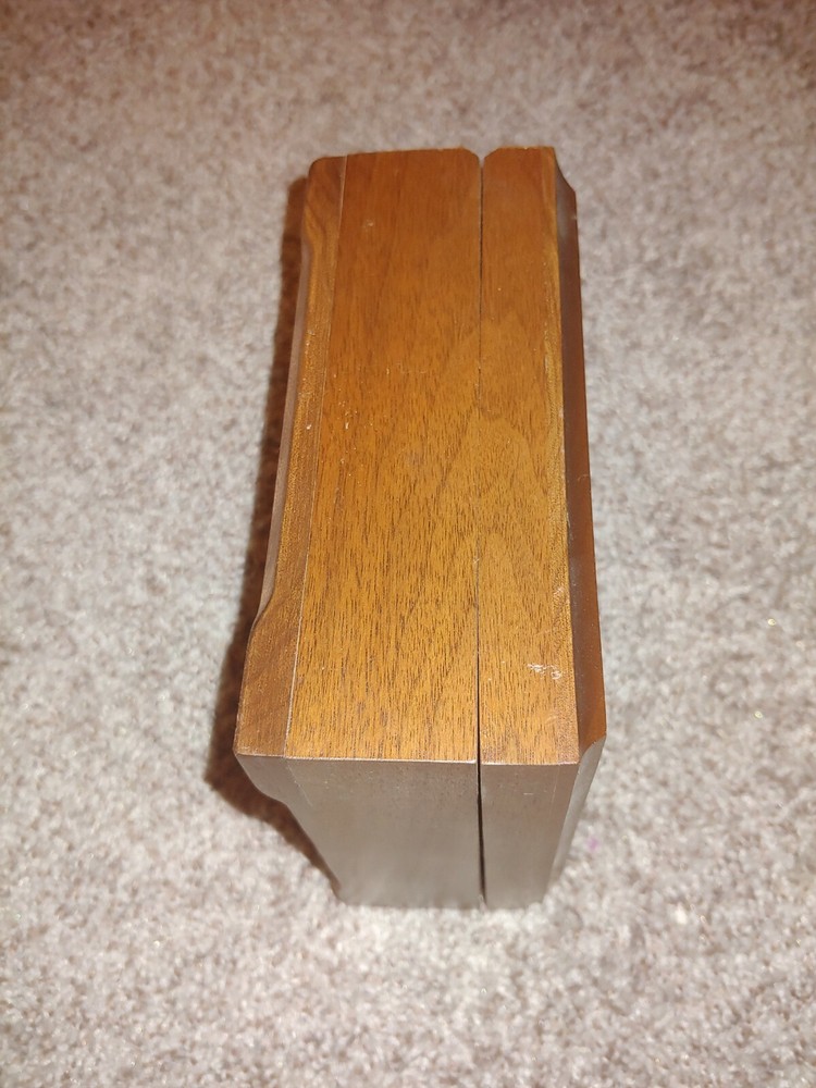 small oak hinge top needlework display box