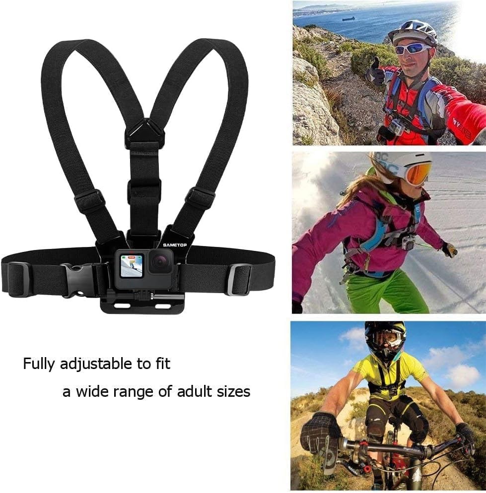Chest Mount Strap Harness Chesty Body Compatible with GoPro