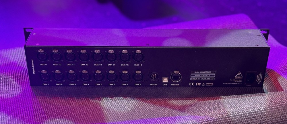 Madrix Luna 16 easy-to-use and reliable network node. ArtNet Node