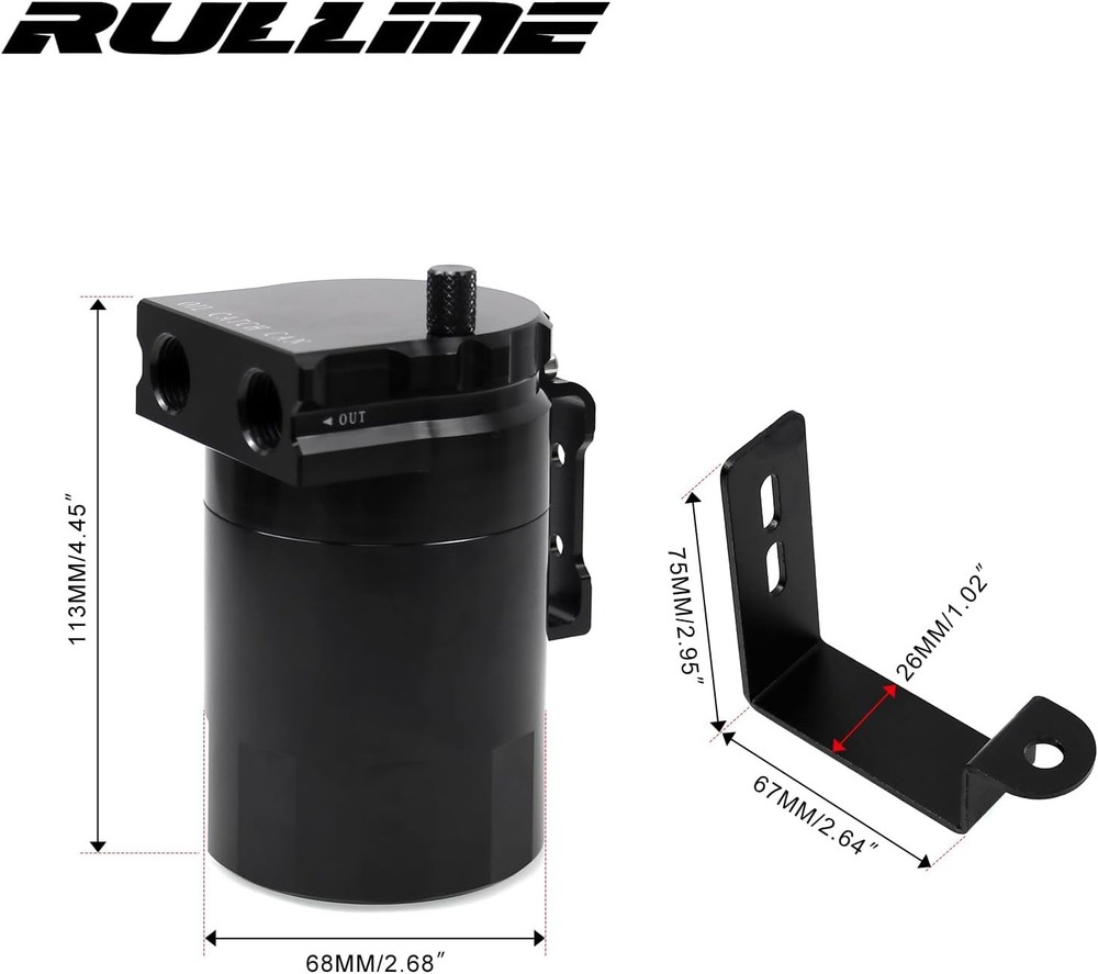 RULLINE Oil Catch Can Compatible with 2014-2018 Chevy Silverado 1500 Basic