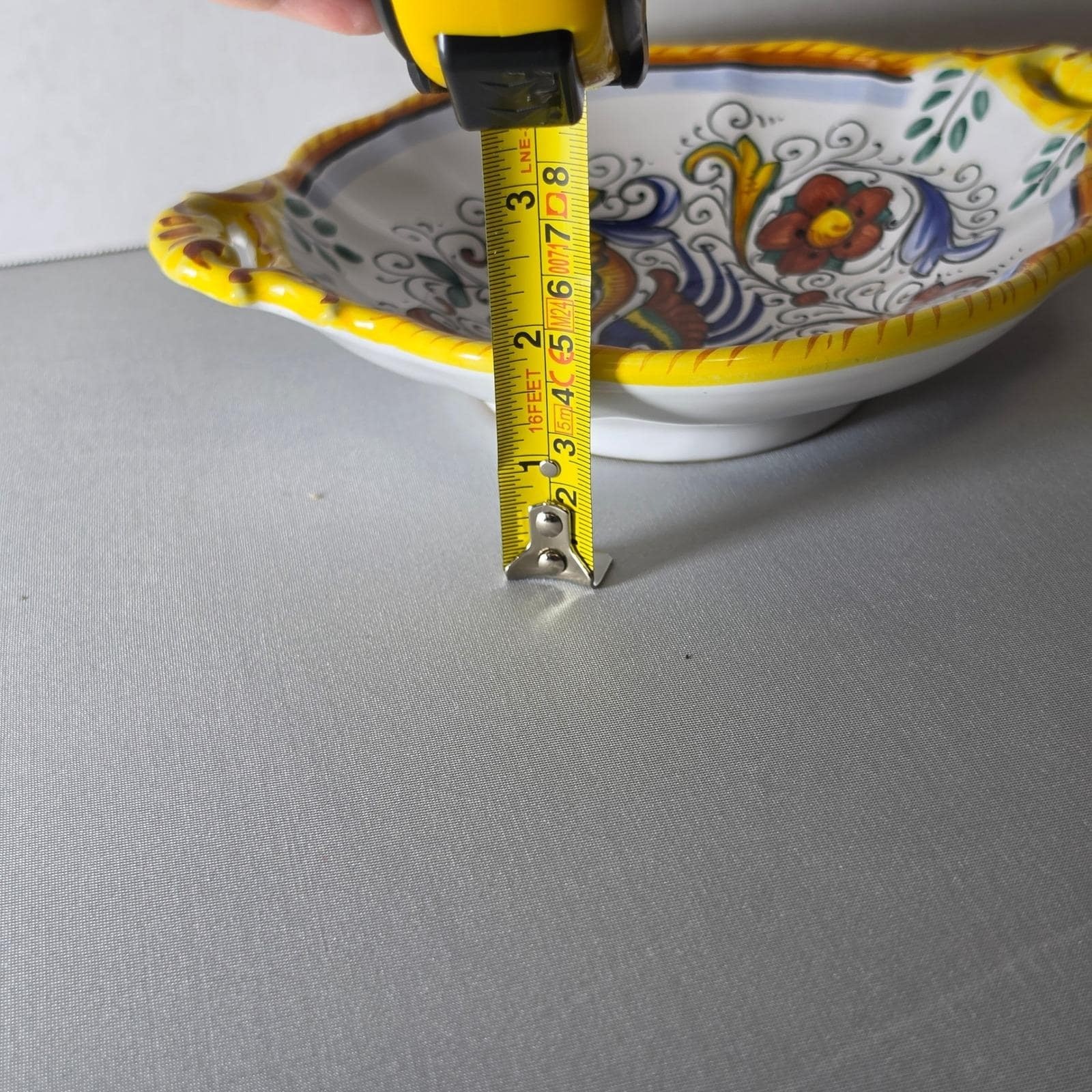 Italian Majolica Dragon Tray Raffaellesco Deruta Inspired Style HandPainted Read