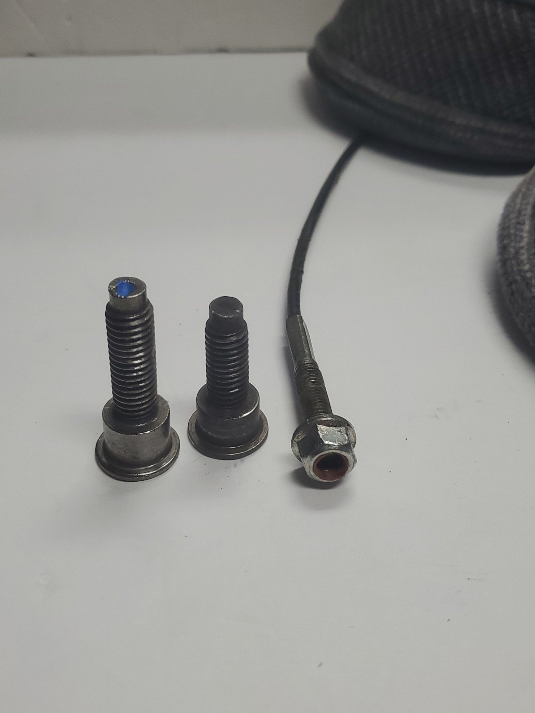 87-91 Ford F150 250 Bronco Bucket Seat Captain Chair Arm Rest Set Blue Cloth OEM