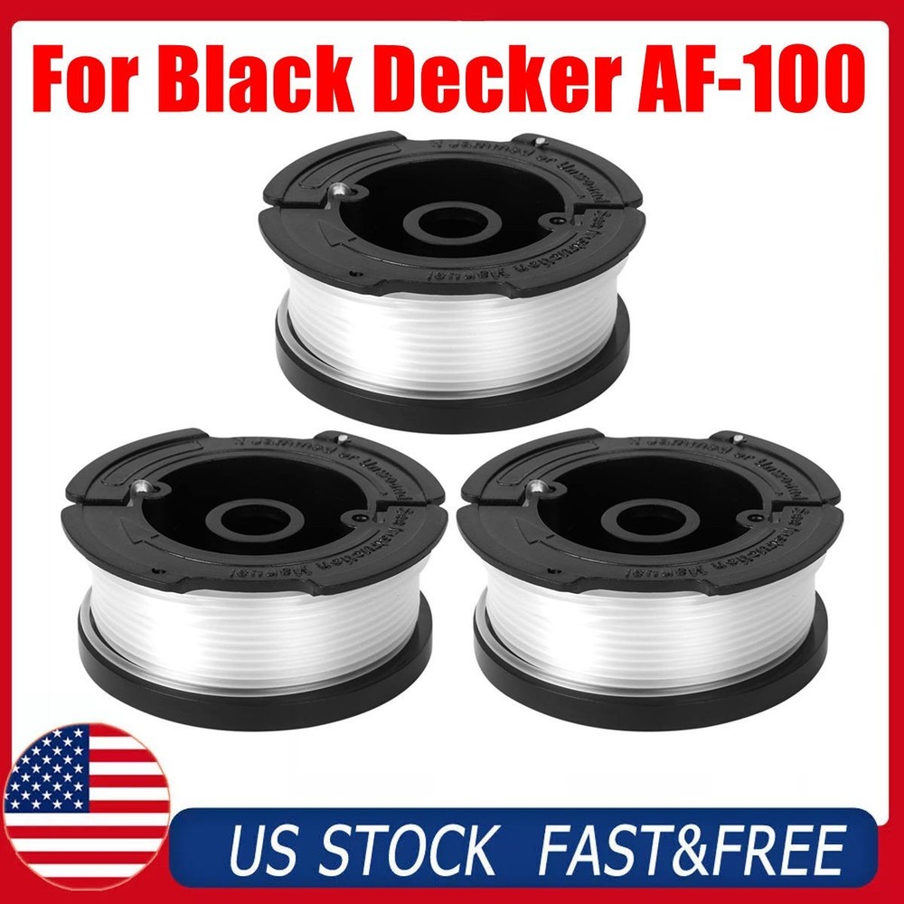 (3) Replacement for BLACK+DECKER AF-100-3ZP 30ft .065" String Trimmer Line Spool
