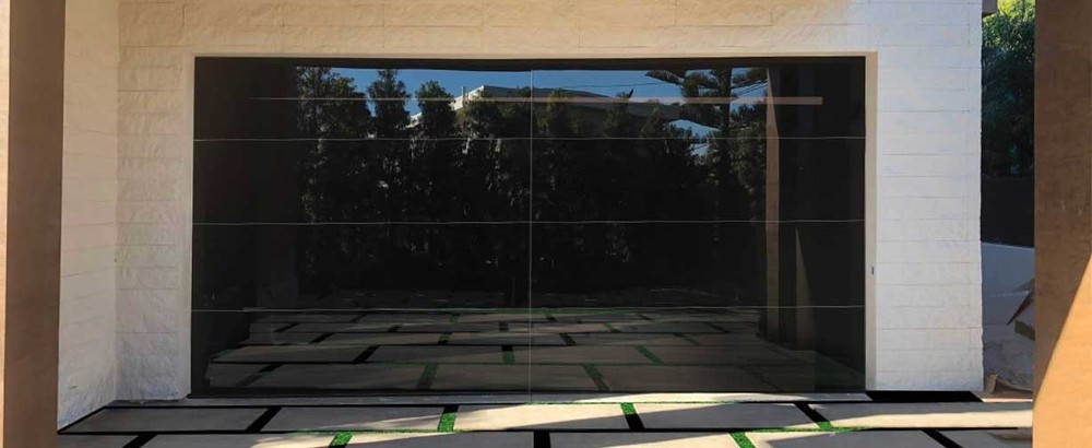 Glass garage doors HANUS dimension 5,0x2m