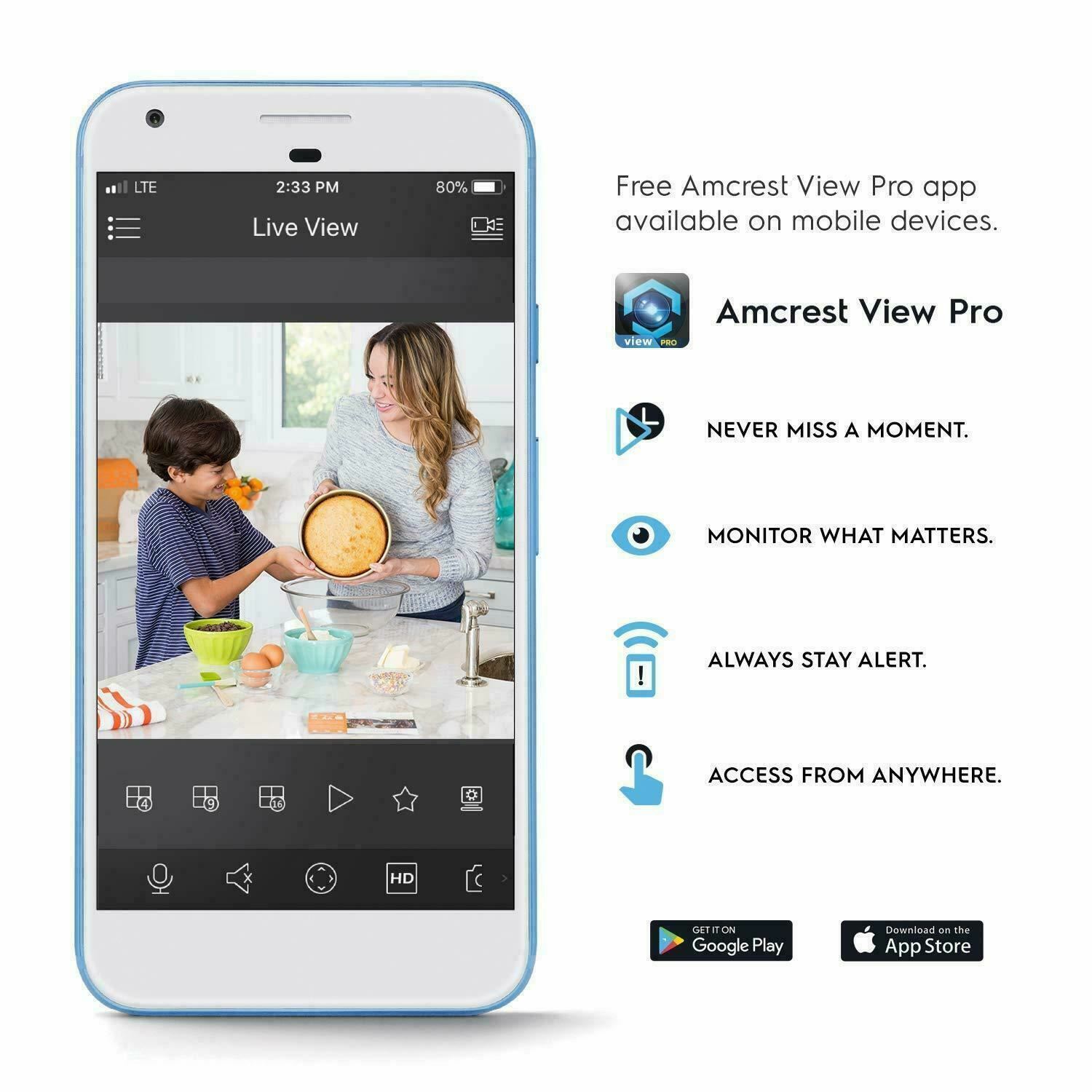 Amcrest NV5232E 32CH Channel 4K Network Video Recorder NVR 16-Ports POE Renewed