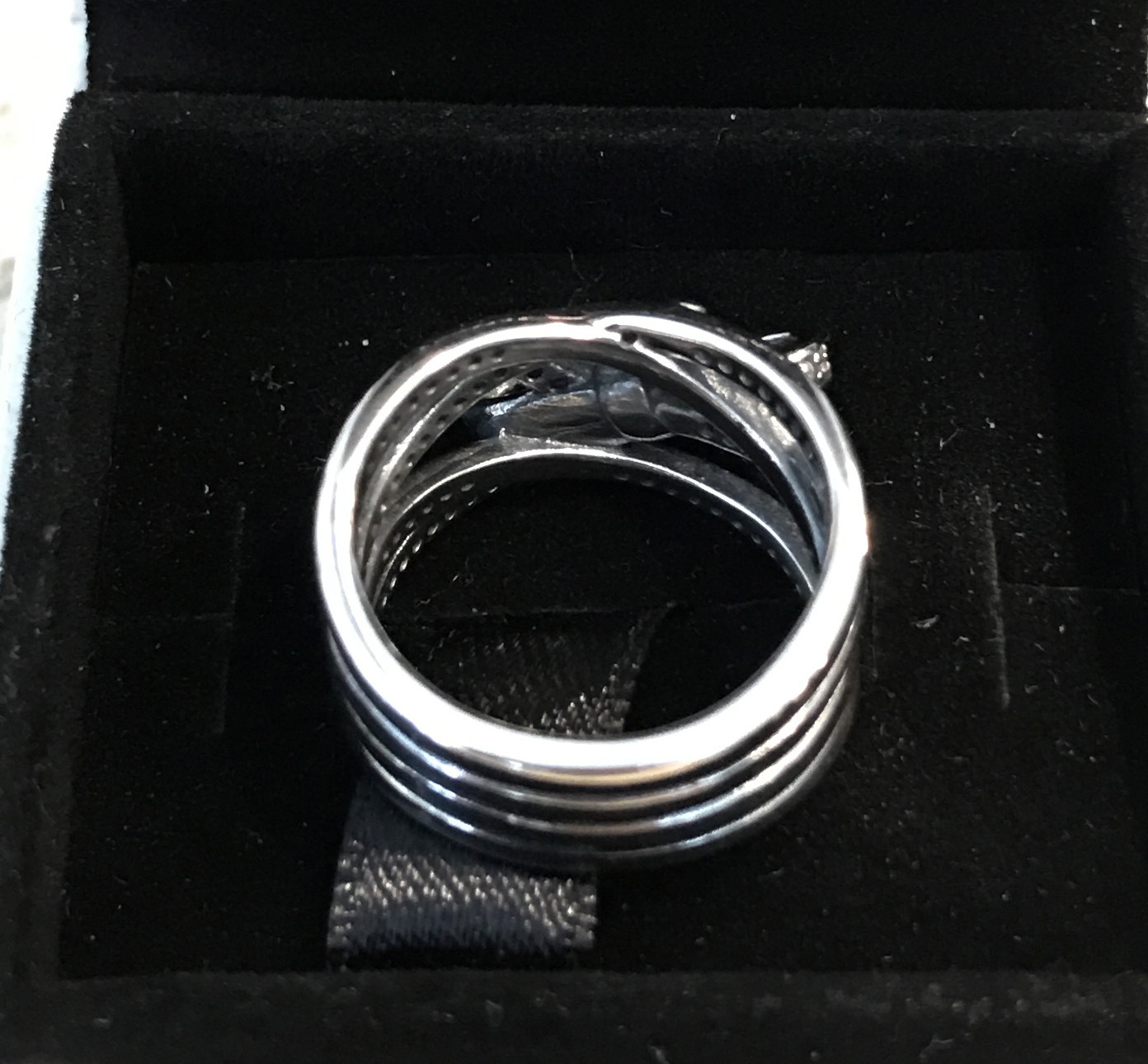 Pandora Delicate Sentiments Ring #190995CZ +HINGED BOX +POLISH CLOTH~Choose Size