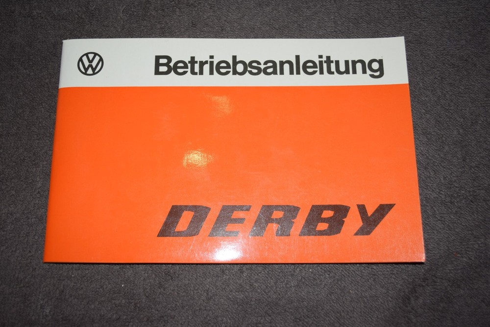 Operating Instructions Manual VW Derby I Type 86 Mint/Unused