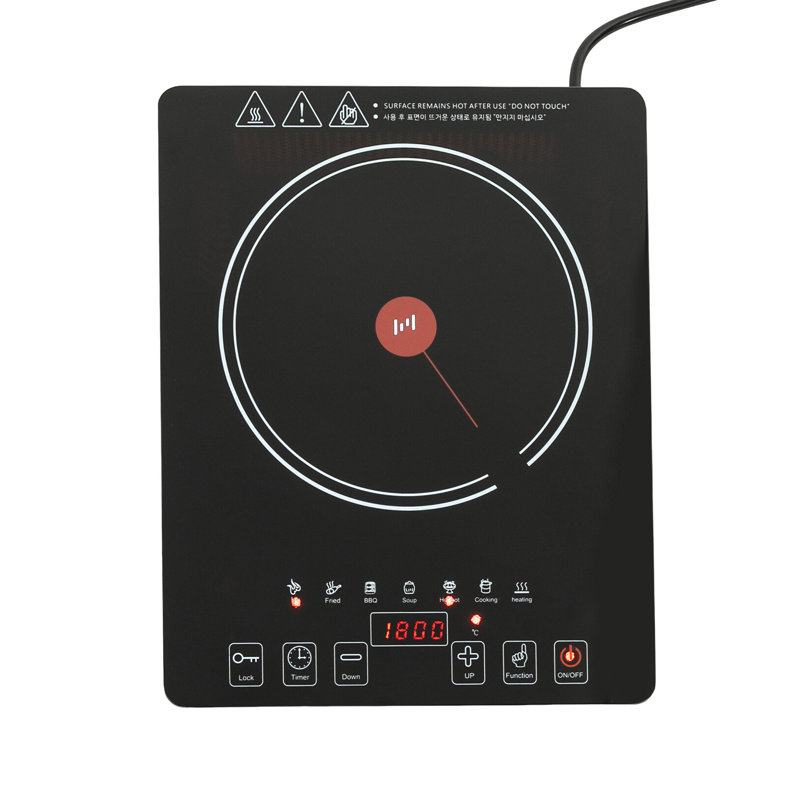 Electric Cooktop Burner Cooktop Stove Top Built In Countertop LED Touch 1800W