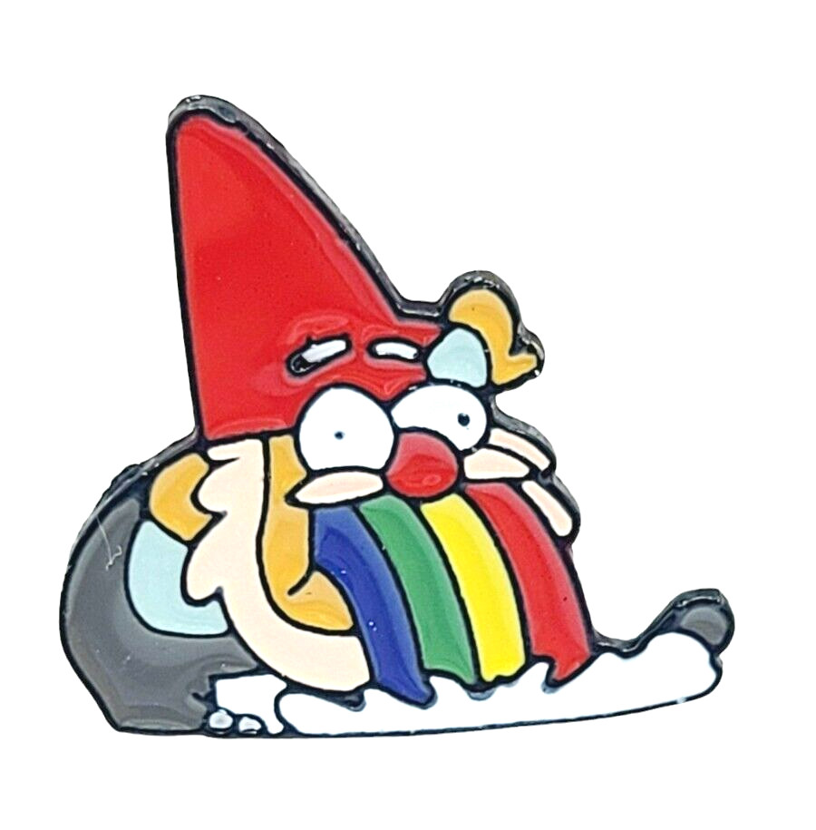 Gravity Falls - Throwing Up Rainbow Gnome Pin