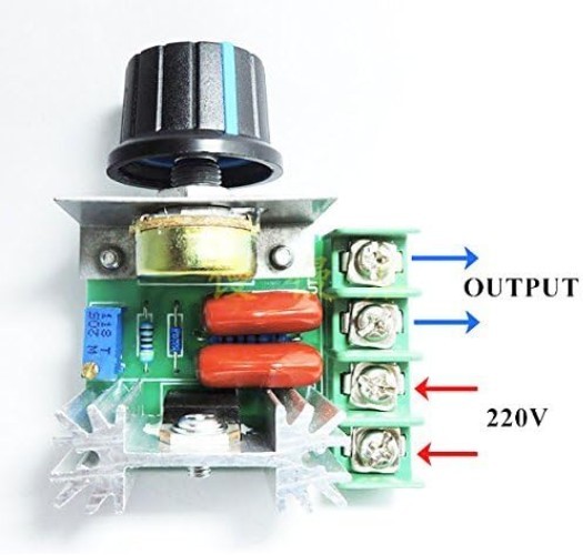 Compact 2000W PWM AC Motor Speed Control Module - Voltage Adjustable 50-220V