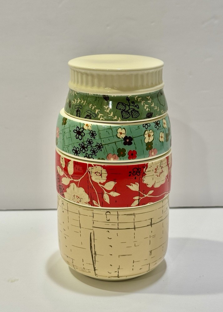Stoneware Stackable Measuring Cup Set Designed By Eclectic Artist Amylee Weeks
