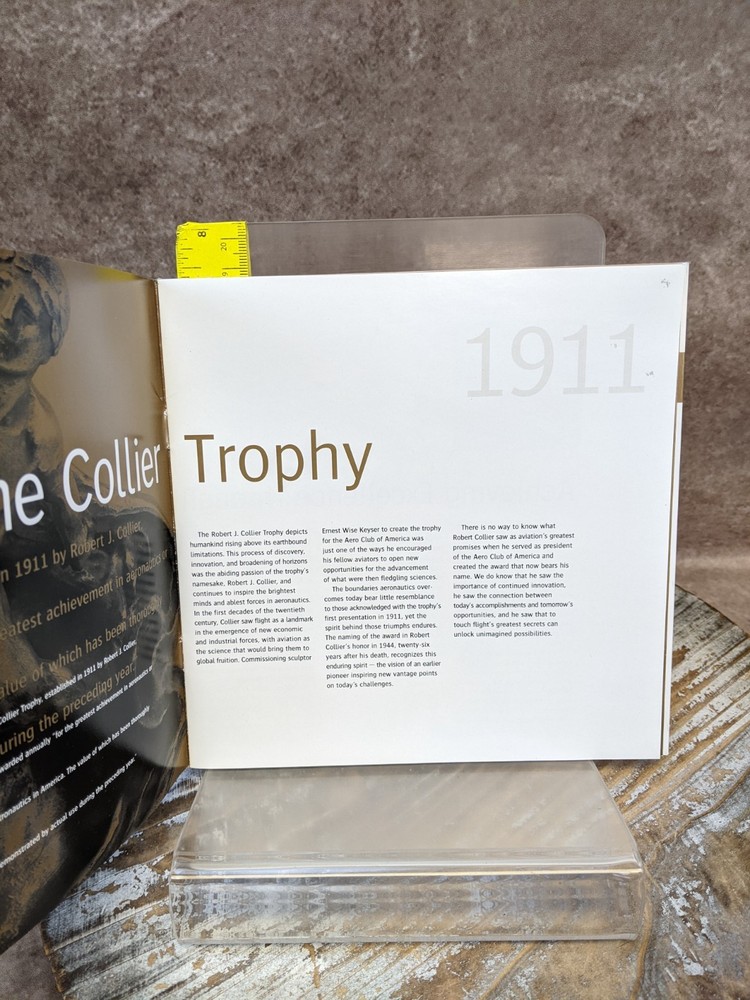 2001 Robert J. Collier Trophey Dinner Program w/ Menu & Unplayed CD F-35 JSF