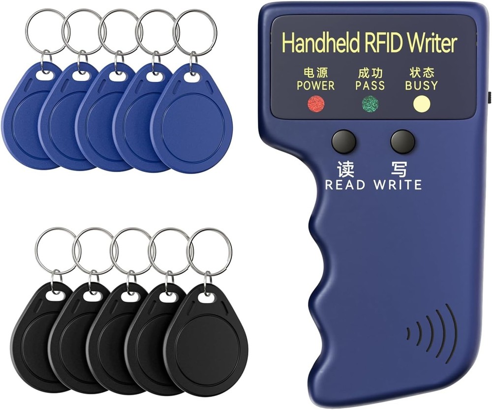 10pcs T5577 Keychains+Handheld ID Writer Reader Writer ID Card Duplicator for...