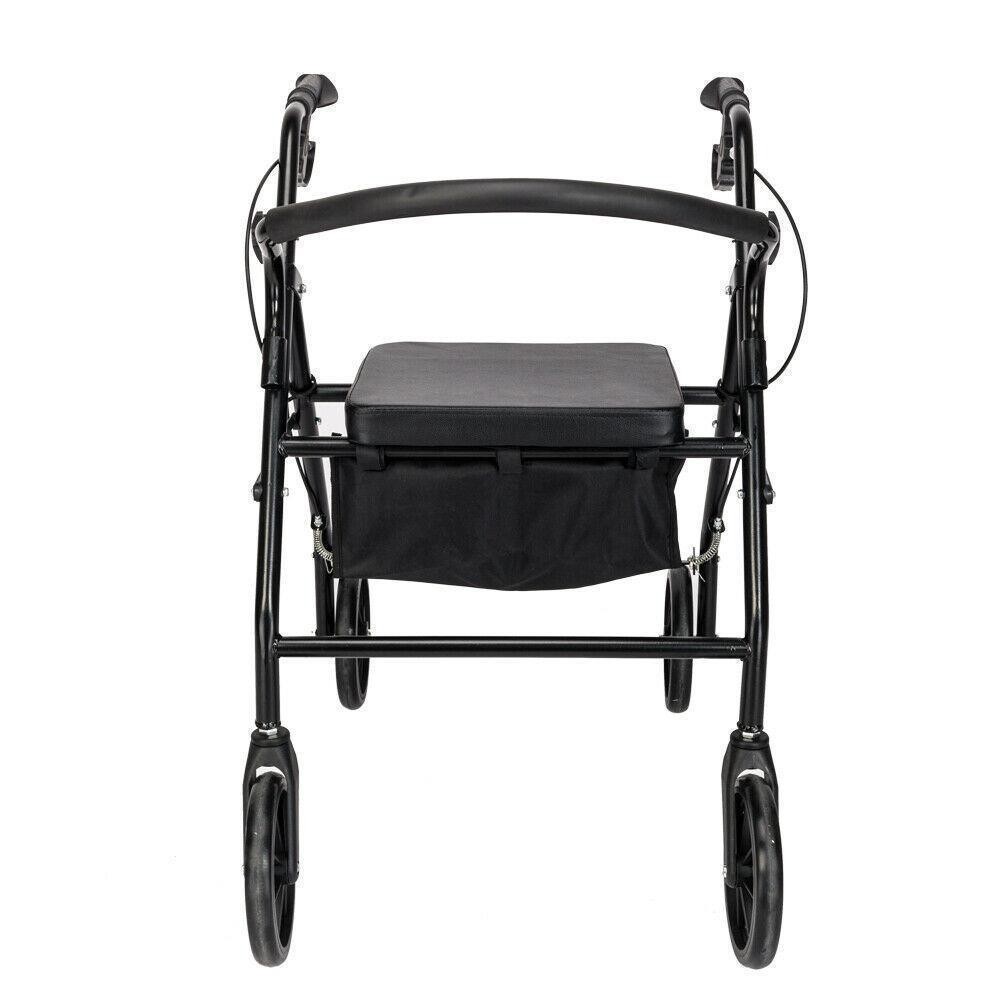 Rolling Walker Rollator - Rolling Walker with Seat - Folding 4 Wheel Walker