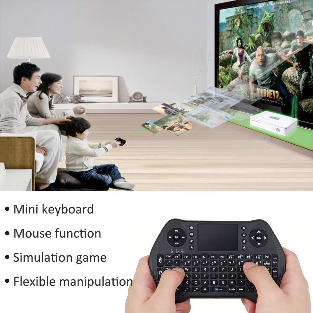 Backlit Mini Wireless Keyboard Touchpad Mouse Combo Handheld Keyboard