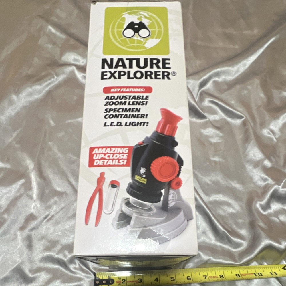 Nature Explorer Microscope 40X Adjustable Lens Specimen Container Educational T…