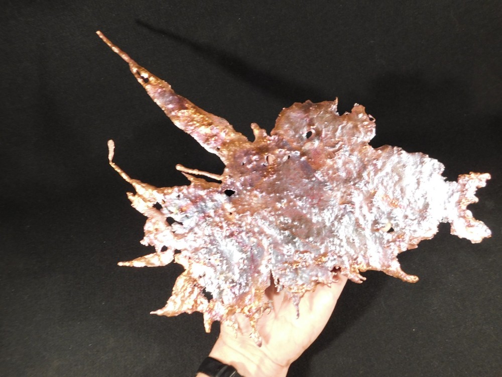 BIG! Bright Solid Solid COPPER Splash ART Sculpture Arizona 431gr
